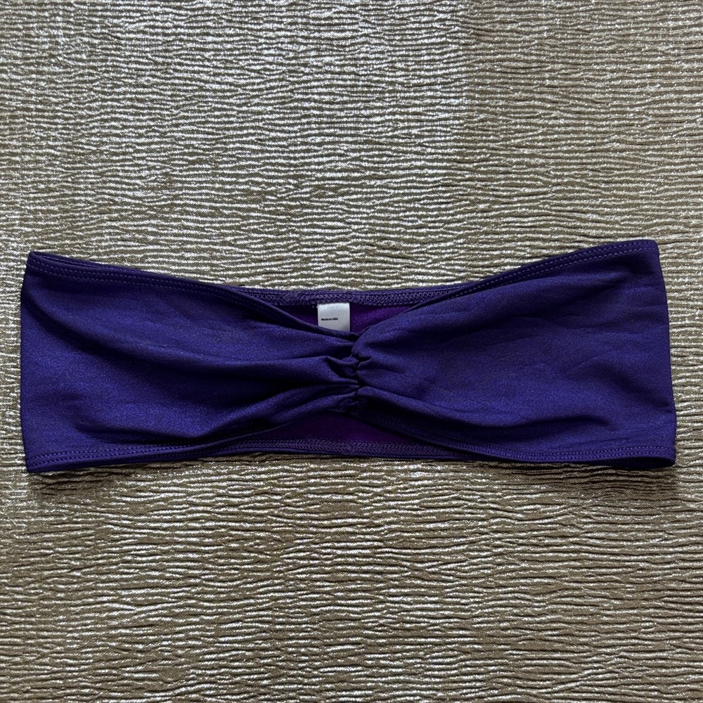 American Apparel metallic purple bandeau